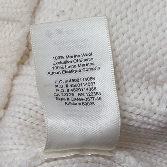 Aritzia WILFRED Champeaux 100% Merino Wool Cable-Knit Sweater Women's Size XXS - Picture 15 of 16